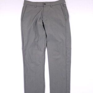Lululemon Commission Slim-Fit Pant Warpstreme Mens 32x31 Green-Gray Stretch